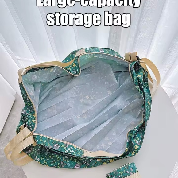 My Neighborhood Totoro Foldable Tote Shoulder Shopping Bag Japanese Style Size L - Picture 5 of 9